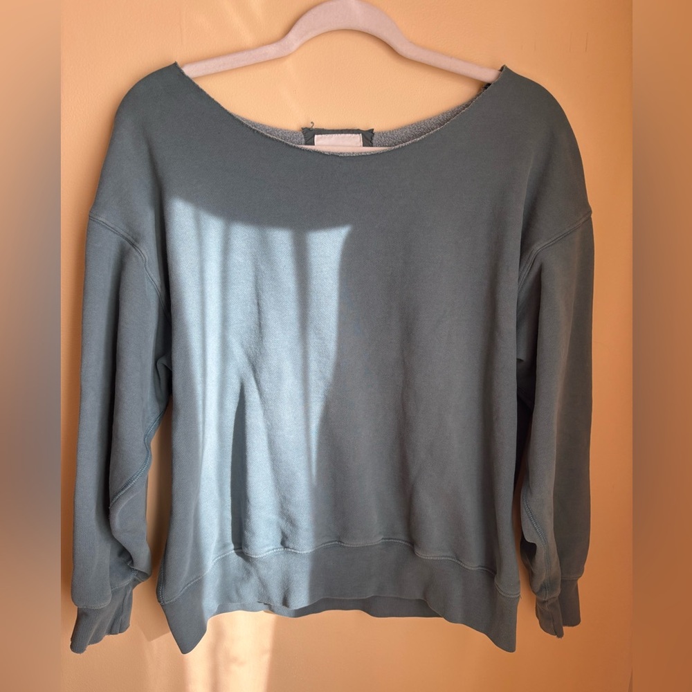 American Eagle Outfitters Blue off the shoulder sweater